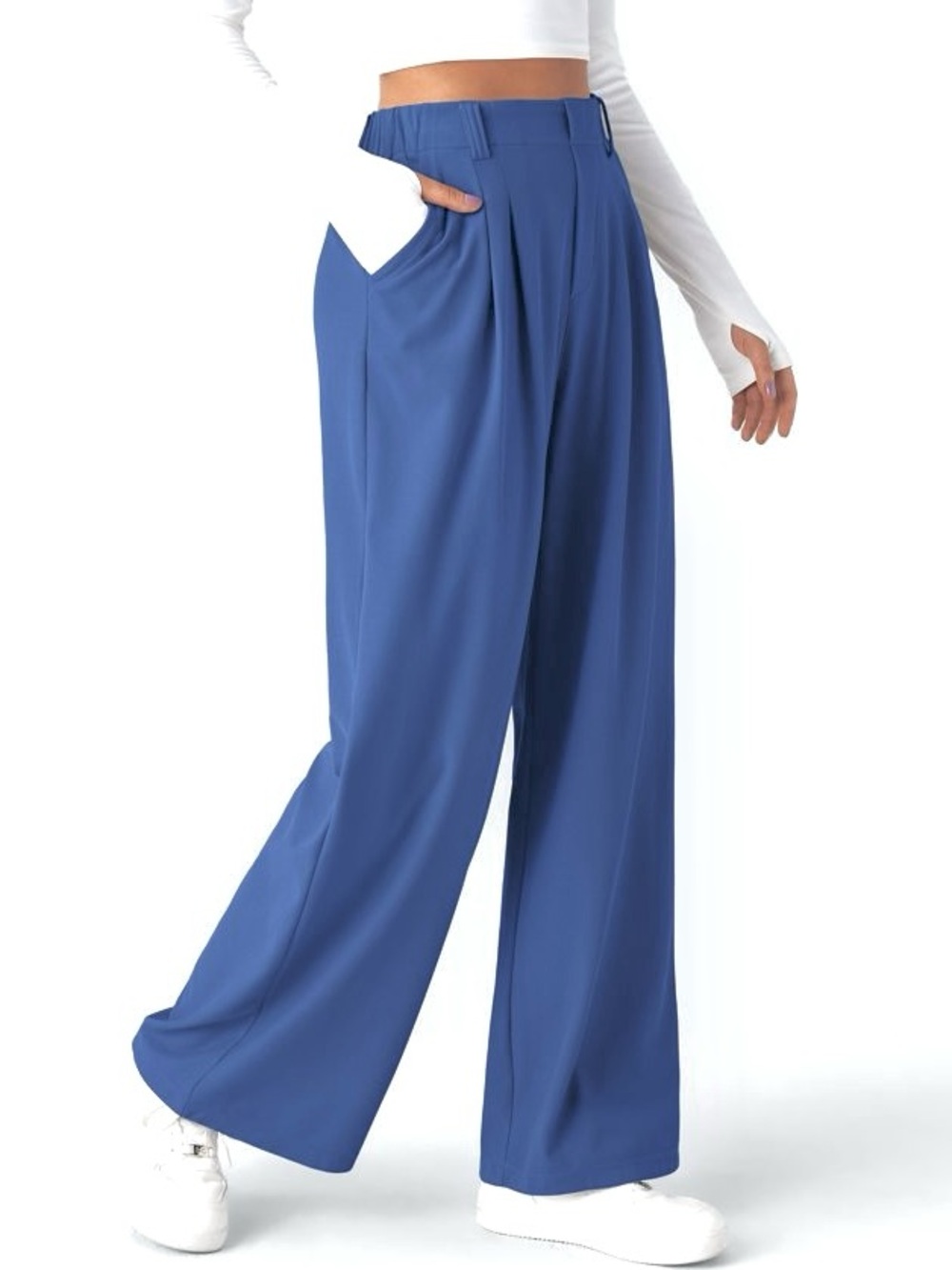 Halara Flexβ’ High-Waisted Waffle Wide-Leg Work Pants - Size Medium Tall